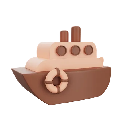 Toy Ship  3D Icon
