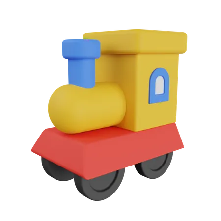 Toy Train 3D Illustration