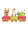 Toy Train With Reindeer And Santa