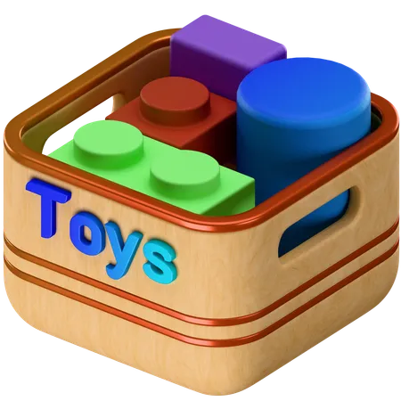 Toys Basket  3D Icon