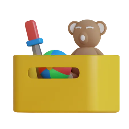 Toys Basket  3D Icon