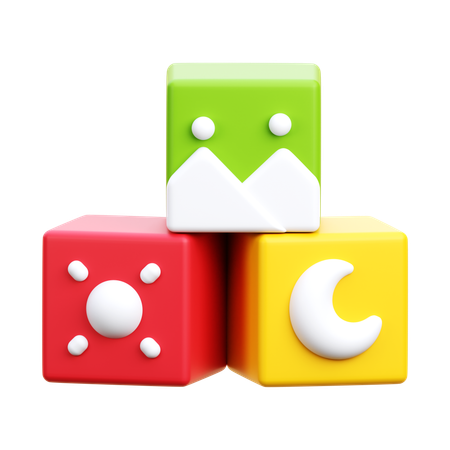 Toys Block  3D Icon