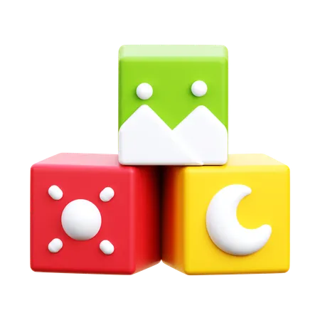 Toys Block  3D Icon