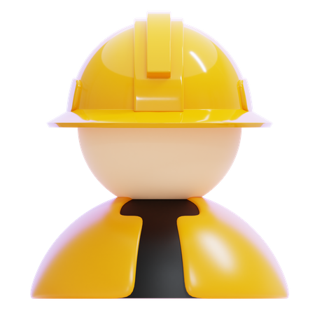 Trabajador de la construcción  3D Icon