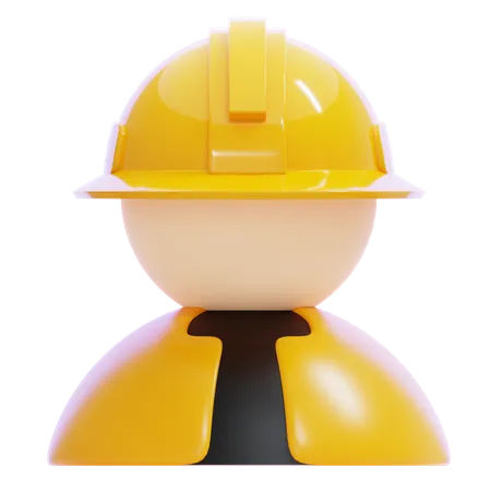 Trabajador de la construcción  3D Icon