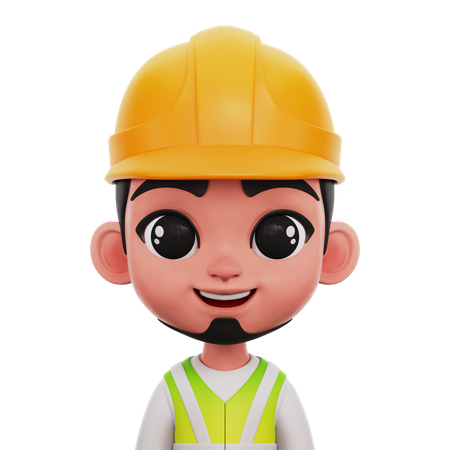 Trabajador masculino  3D Icon