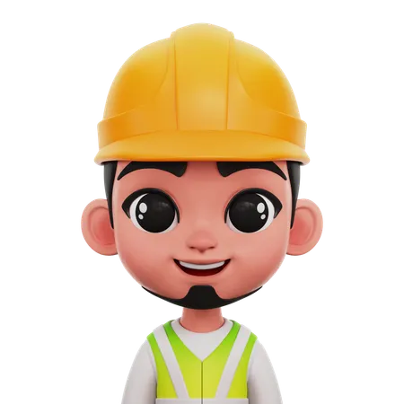 Trabajador masculino  3D Icon