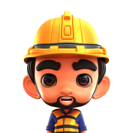 Trabajador masculino  3D Icon