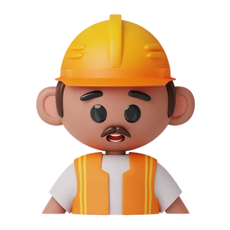 Trabajador masculino  3D Icon