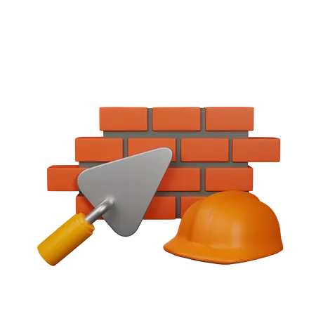 Trabajo de construcción  3D Icon