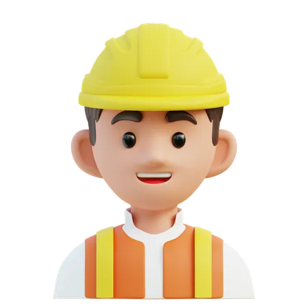 Trabalhador da construção  3D Icon