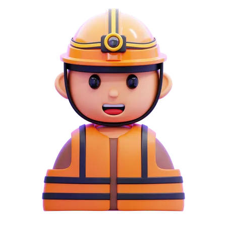 Trabalhador da construção  3D Icon