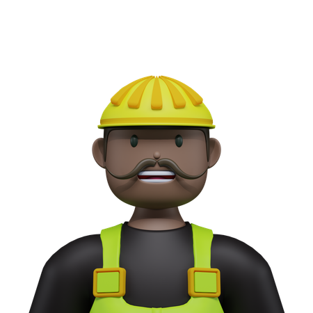 Trabalhador da construção  3D Icon