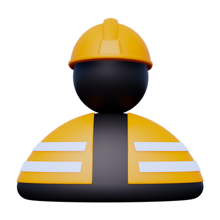 Trabalhador da construção  3D Icon