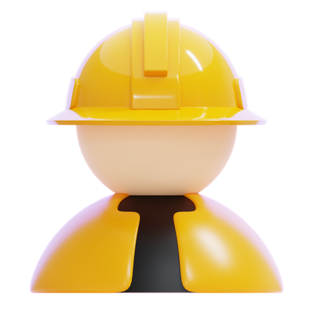 Trabalhador da construção civil  3D Icon