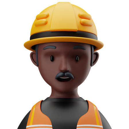 Trabalhador da construção civil masculino  3D Icon