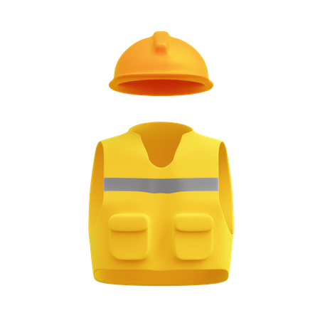 Trabalhador vestindo  3D Illustration