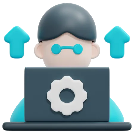 Trabalhando ágil  3D Icon