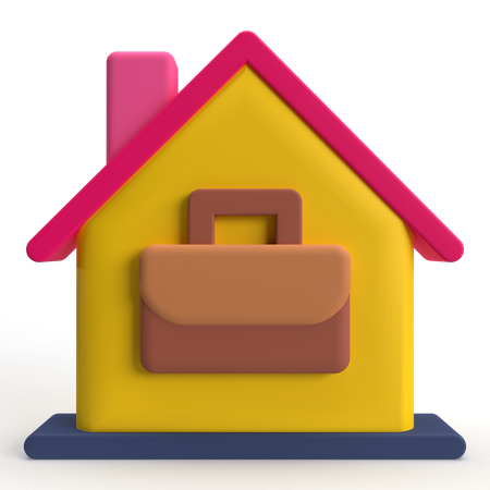 Trabalho a partir de casa  3D Icon