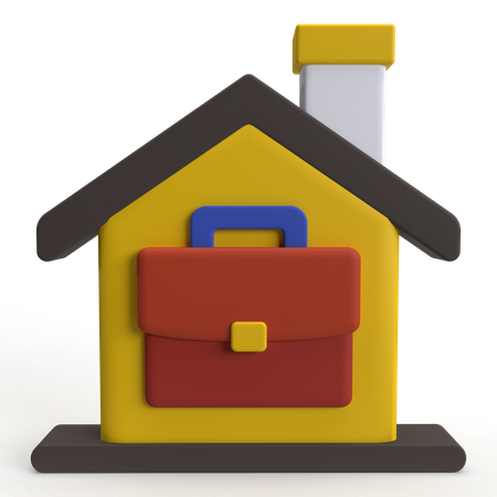 Trabalho a partir de casa  3D Icon