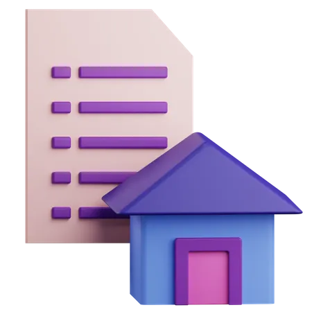 Trabalho de casa  3D Icon