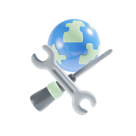 Trabalho e construção  3D Icon