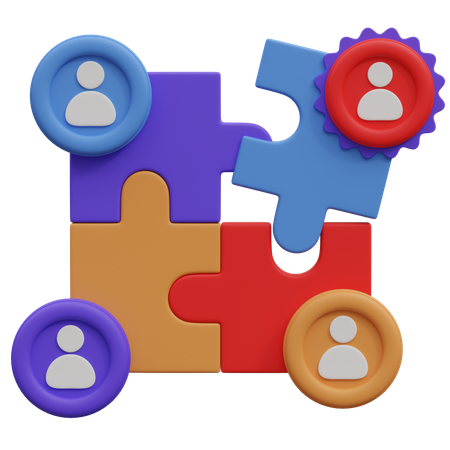 Trabalho em equipe  3D Icon