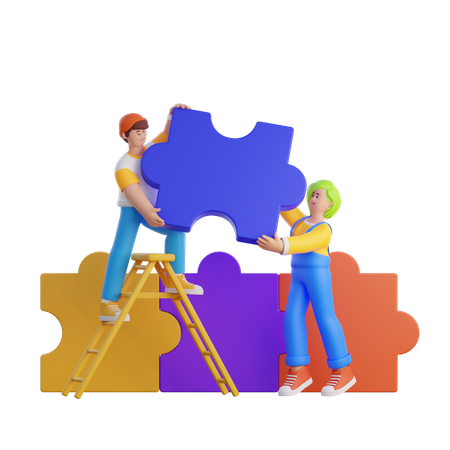 Trabalho em equipe  3D Icon