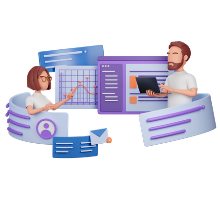 Trabalho em equipe  3D Icon