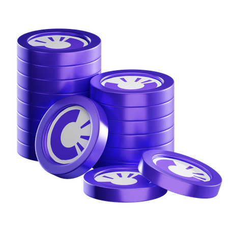 Trac Coin Stacks  3D Icon