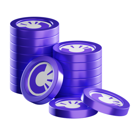 Trac Coin Stacks  3D Icon