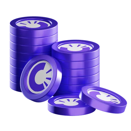 Trac Coin Stacks  3D Icon