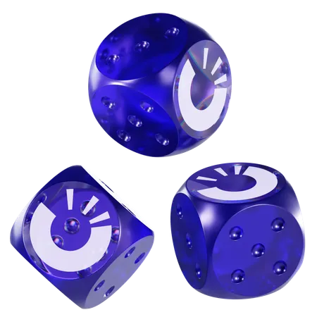 Trac Glass Dice Crypto  3D Icon