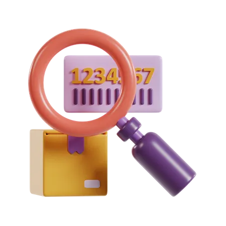 3 D Illustration Of Shipping Business Icon Tracking Number 3D Icon