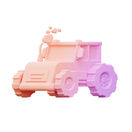 Tracteur  3D Icon