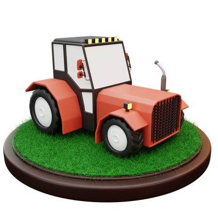 Tractor  3D Illustration