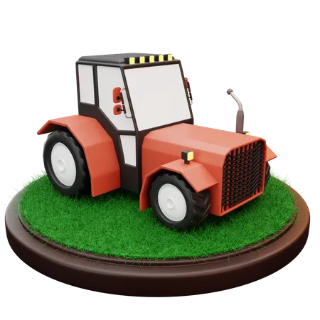 Tractor  3D Illustration