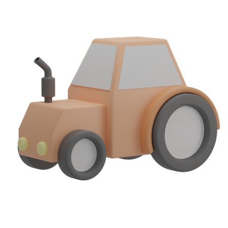 Tractor  3D Illustration