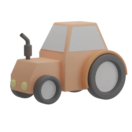 Tractor  3D Illustration