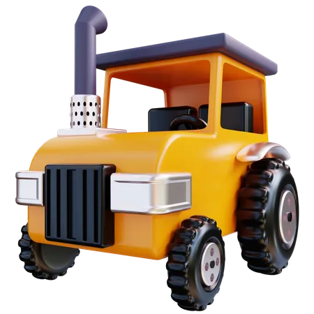 3 D Illustration Tractor 3D Icon