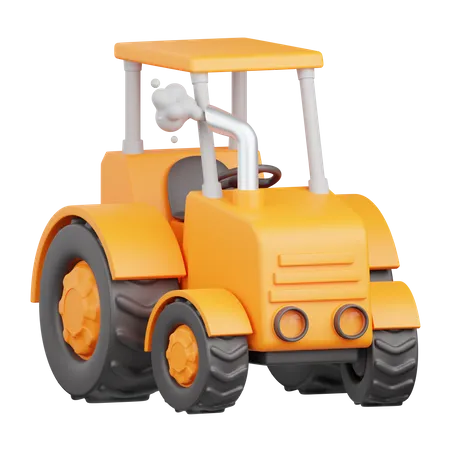 3 D Rendering Tractor Isolated Useful For Agriculture Technology Smart Farm And Innovation Design Element 3D Icon