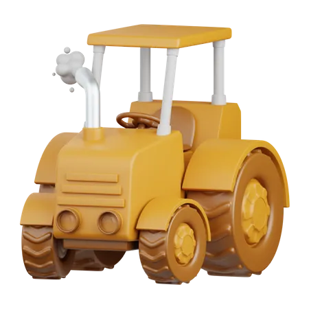 3 D Rendering Tractor Isolated Useful For Agriculture Technology Smart Farm And Innovation Design Element 3D Icon