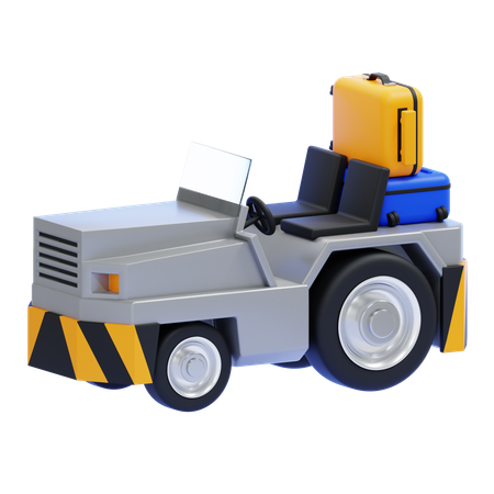 Tractor remolcador de equipaje  3D Icon