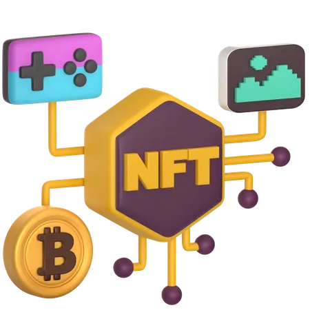 Network Nft 3D Icon