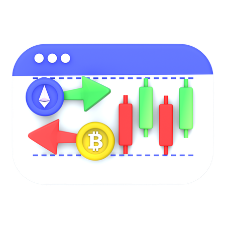 Tradding market  3D Icon