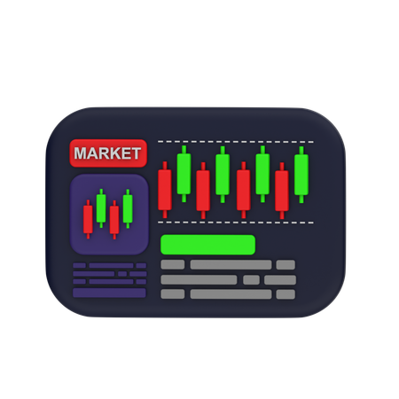 Tradding market  3D Icon