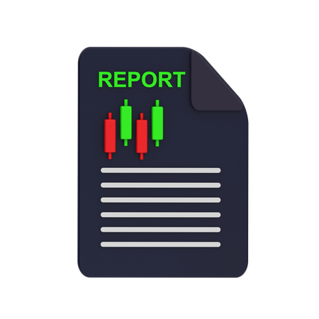 Tradding Report  3D Icon