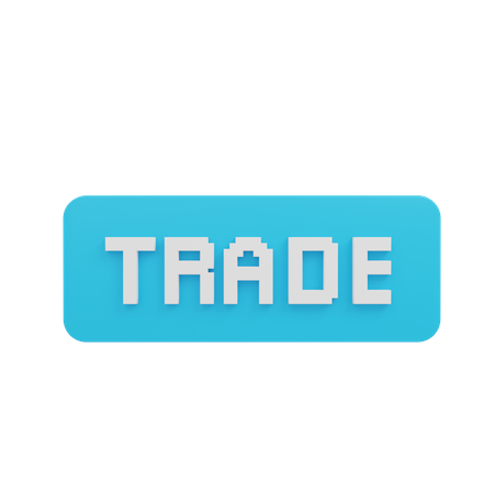 Trade Button 3D Illustration