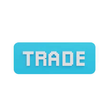 Trade Button  3D Illustration