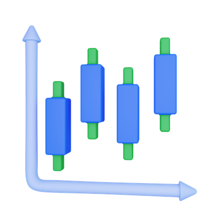 무역 그래프  3D Icon